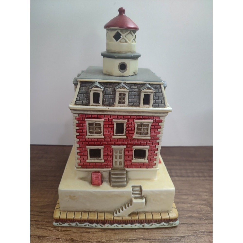 New London Ledge 1909 Atlantic Region Light House 1993 Vintage Geo Z Lefton